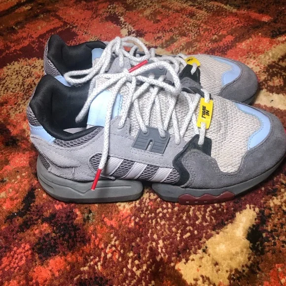 adidas Gray Sneakers with Red Accents - Picture 8 of 9